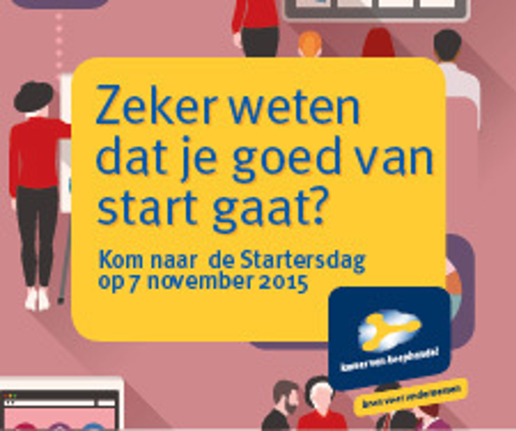 Zaterdag 7 november startersdag Kamer van Koophandel