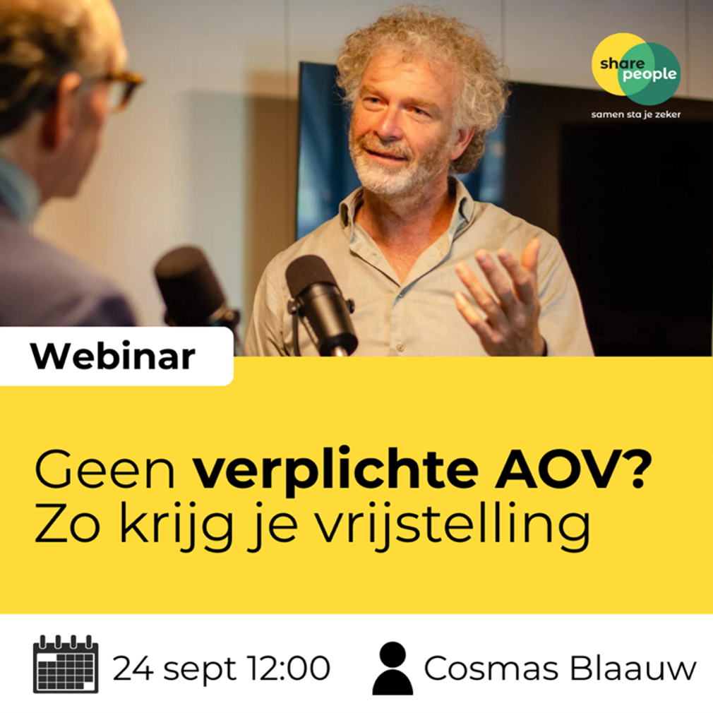 SharePeople: Geen verplichte AOV? Zo krijg jij een vrijstelling
